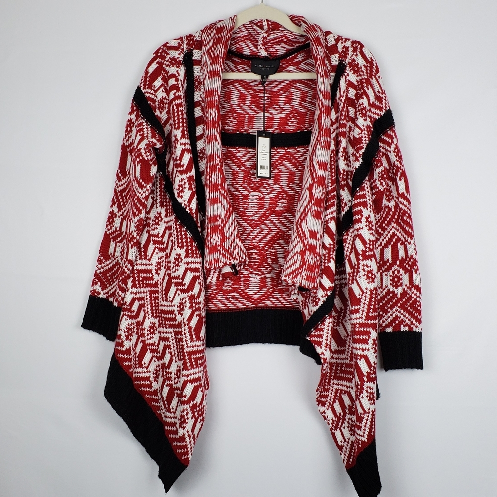 Romeo & Juliet Red Drape Cardigan S